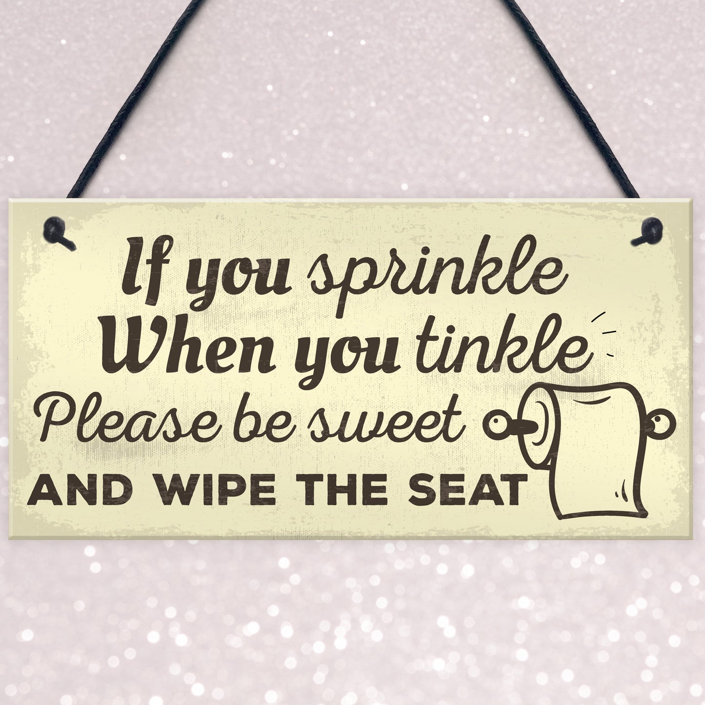 Funny Toilet Bathroom Sign For Door Hanging Plaque For House