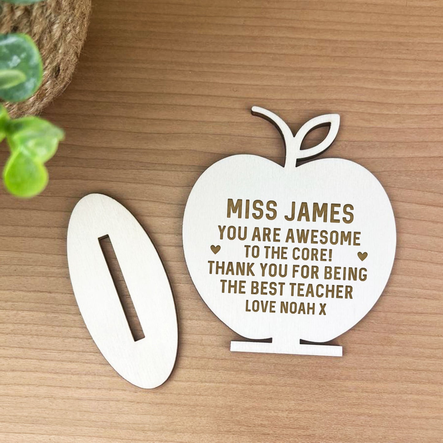 Thank You Gift For Teacher Engraved Apple Personalised