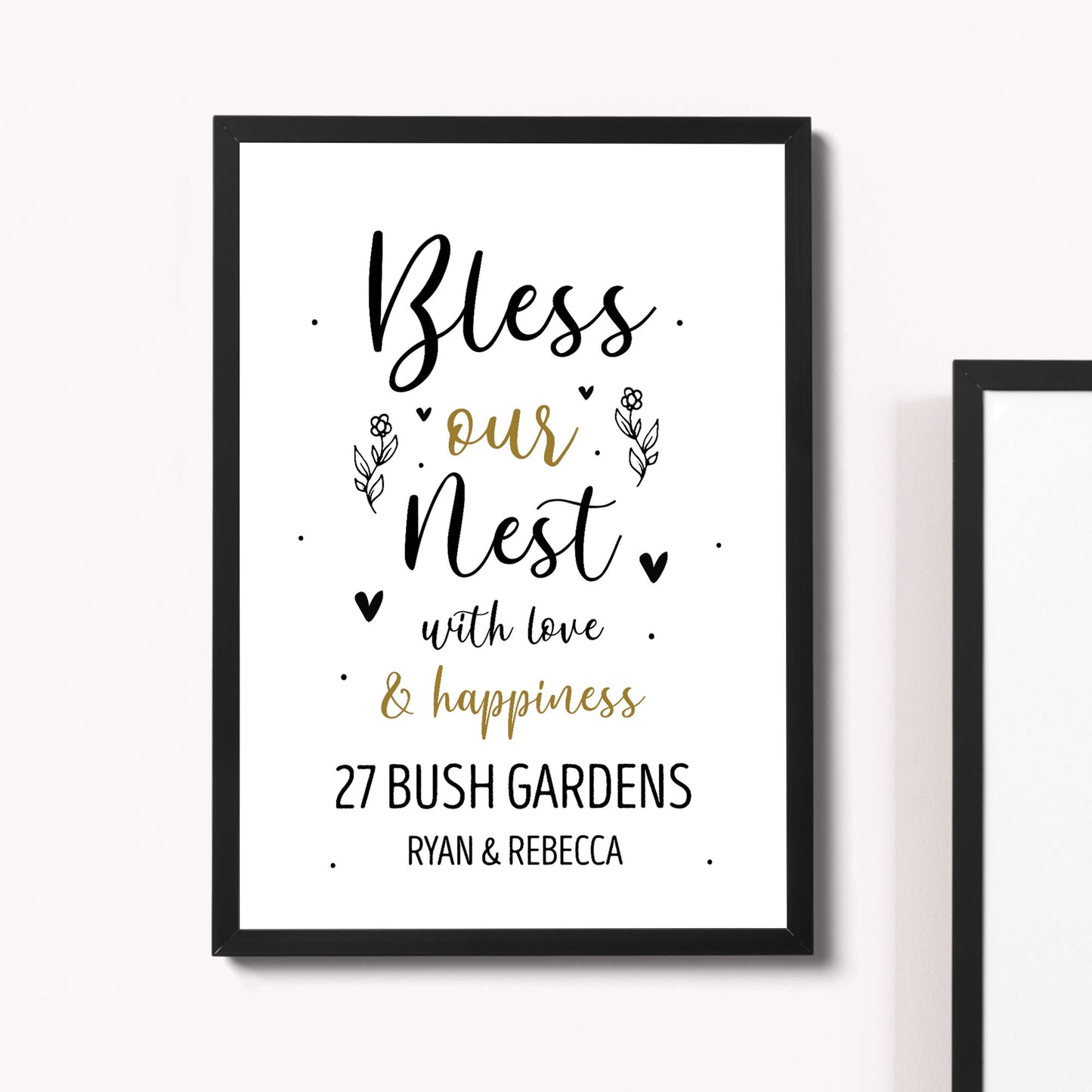Bless This Home New Home House Warming Gift Framed Print Decor