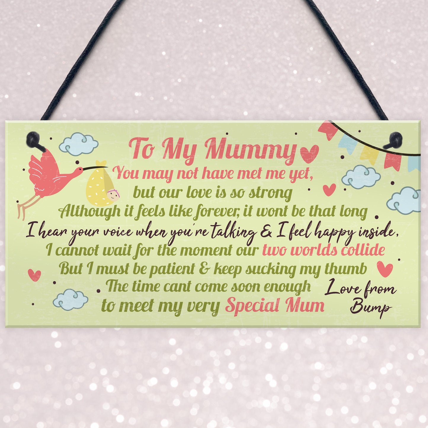 To My Mummy To Be Plaques Gifts From Bump BABY SHOWER Plaque