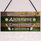 Allotment Sign Hanging Garden Shed Plaque Welcome Sign Gift