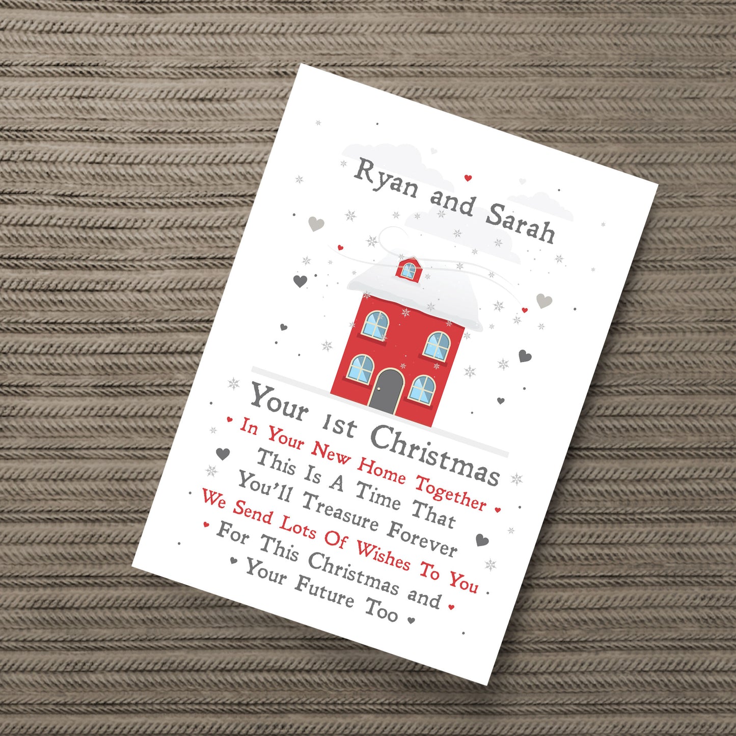 Personalised First 1st Christmas In Your New Home Print Decor