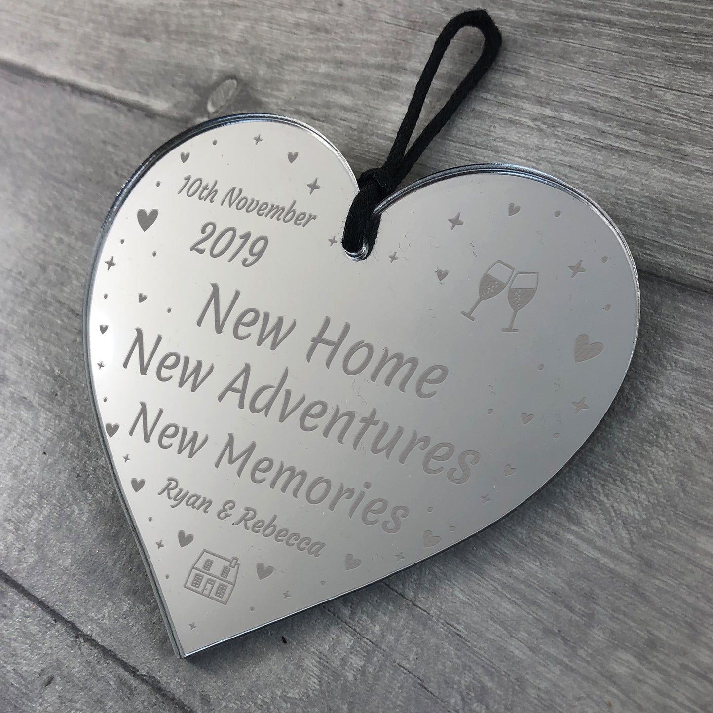 House Warming Gift For Friend Hanging Heart Plaque New Home Gift