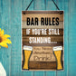 Funny Bar Rules Sign Hanging Sign For Home Bar Shed Man Cave
