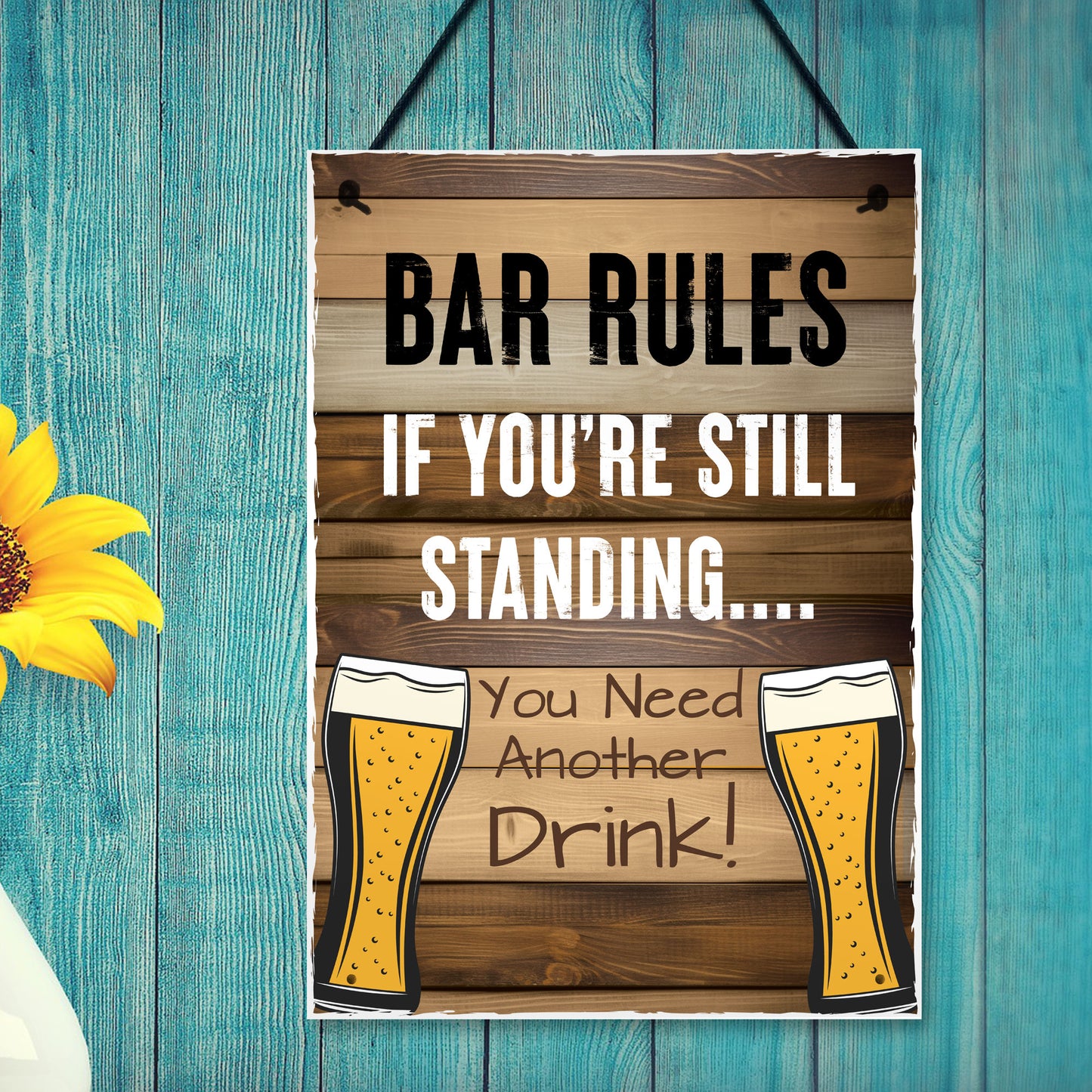 Funny Bar Rules Sign Hanging Sign For Home Bar Shed Man Cave