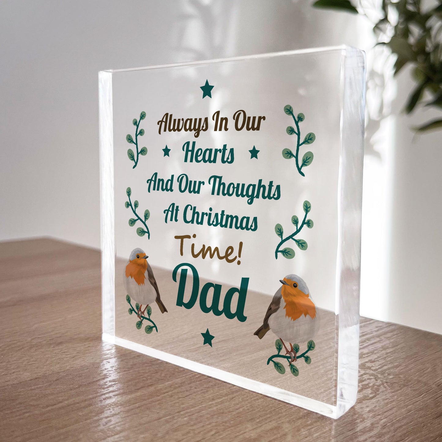 Memorial Christmas Plaque For Dad Keepsake Memorial Plaque