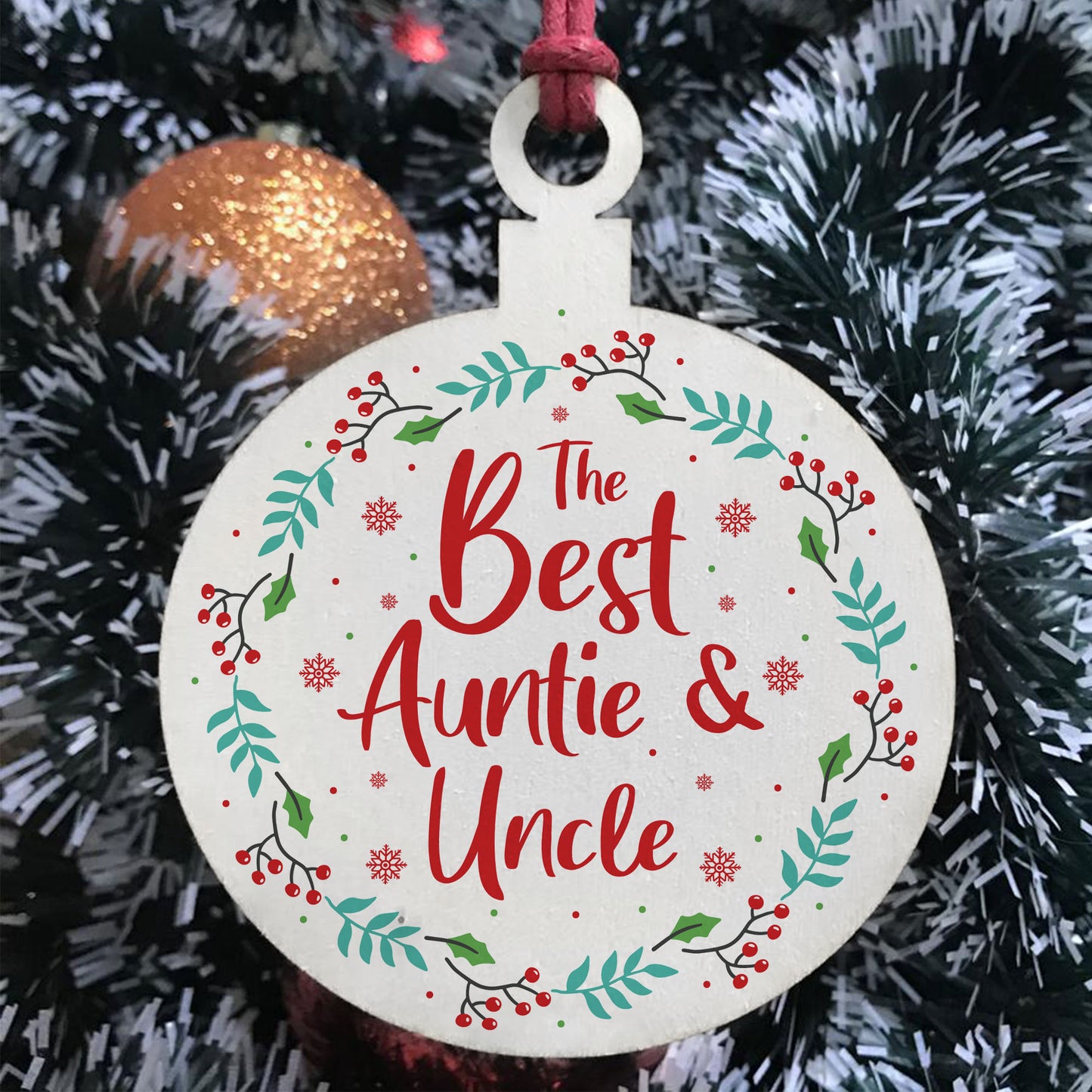 Auntie And Uncle Christmas Gift Hanging Decoration Novelty Gift