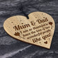 Mum And Dad Plaque Engraved Heart Mum Dad Birthday Christmas