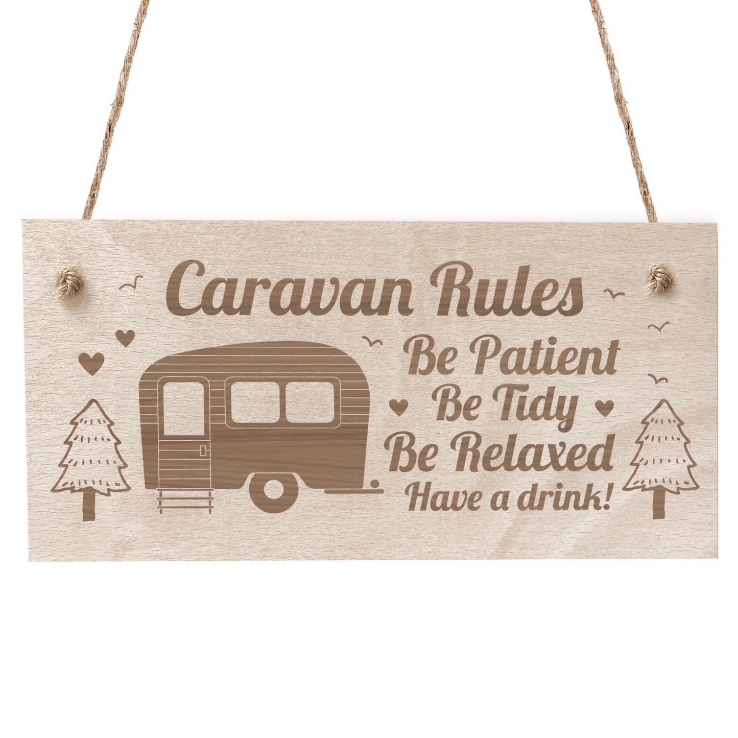 Funny Caravan Sign Engraved Sign Caravan Rules Sign Friendship