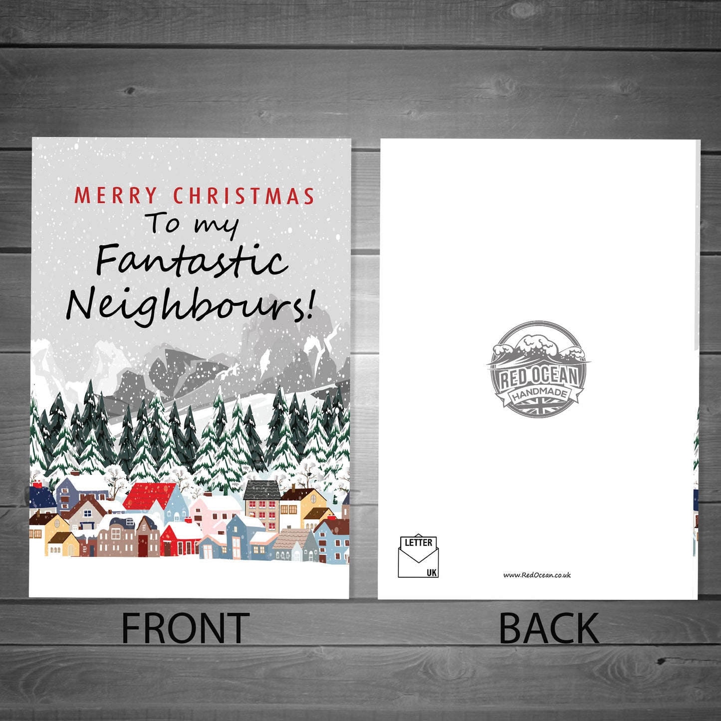 Fantastic Neighbours Christmas Card Handmade Christmas Card