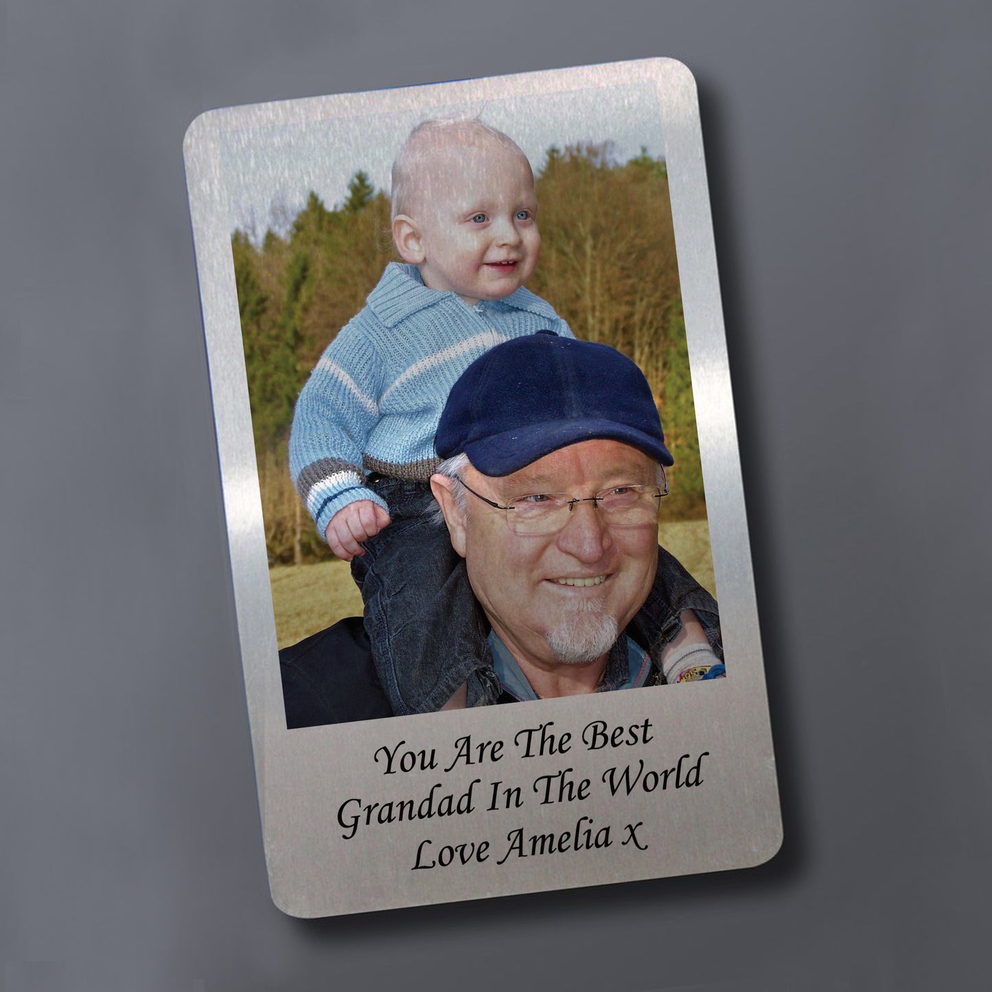 Best Grandad Personalised Metal Wallet Card For Grandad Gifts