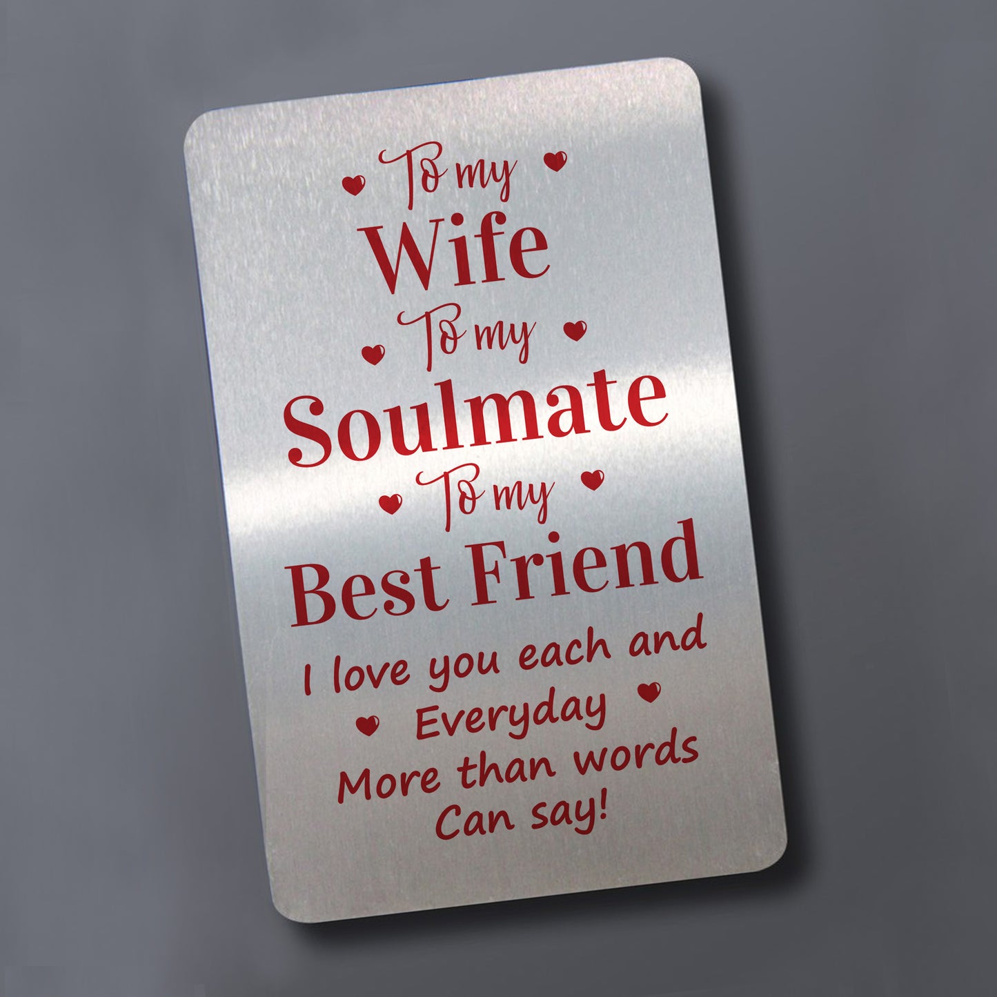 Wife Gift For Valentines Anniversary Birthday Card Soulmate Gift