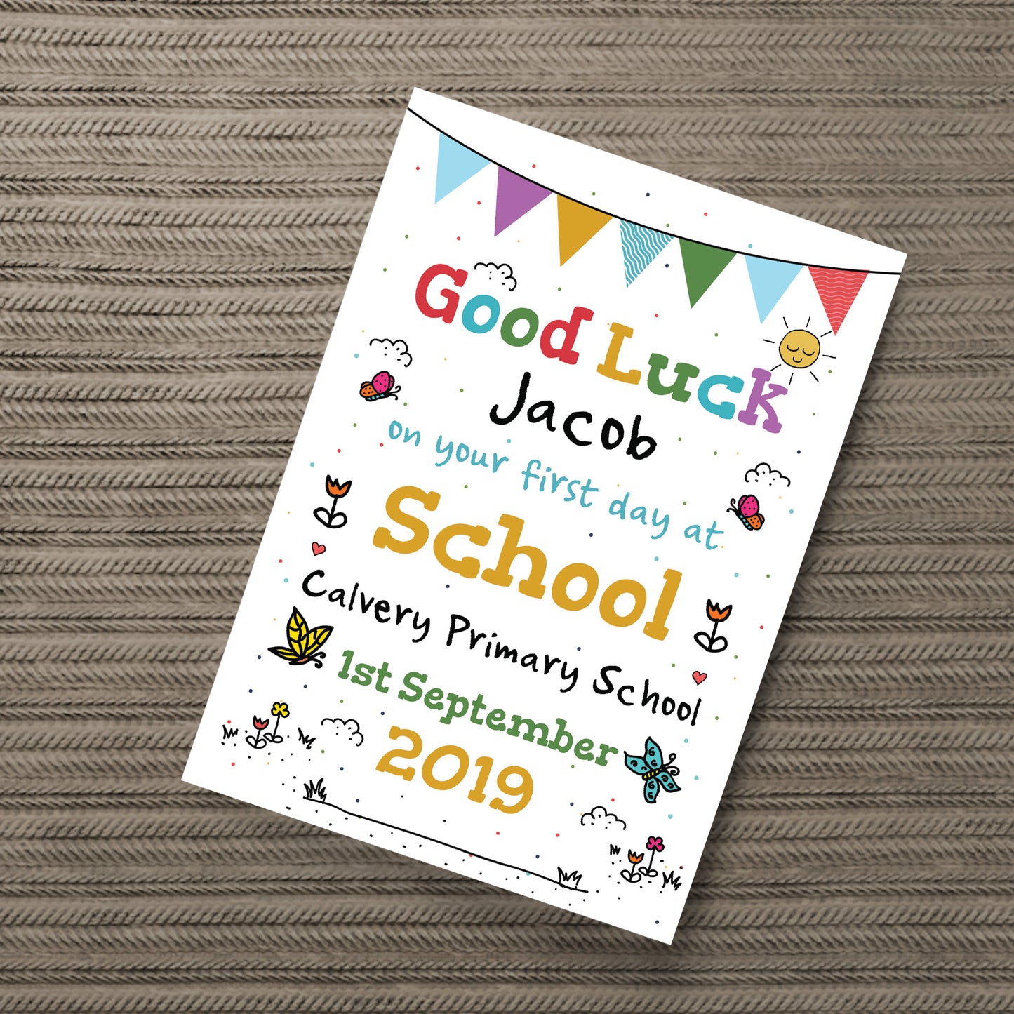 Personalised Nursery School Gift Print Good Luck Nursery Gift