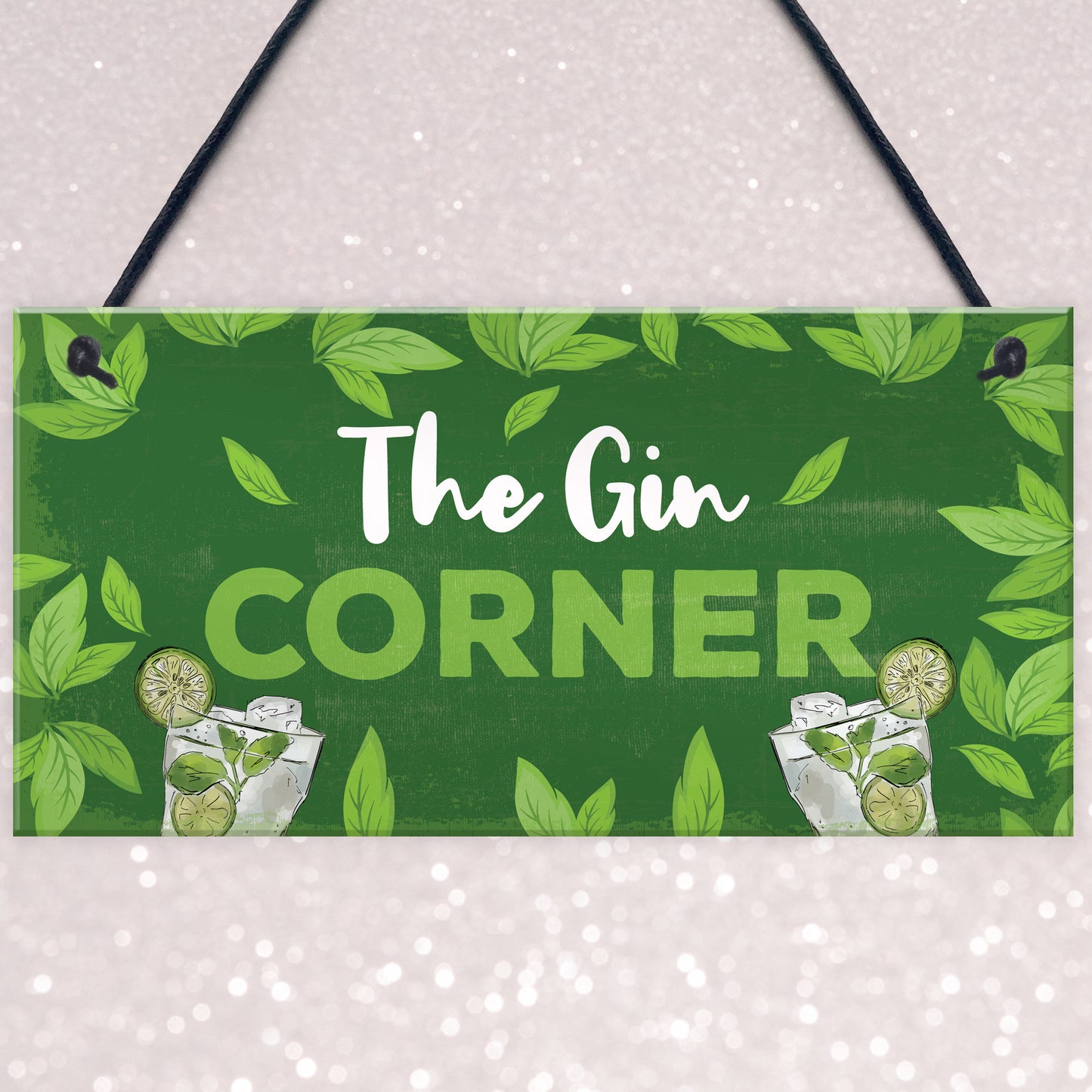 Funny Gin Gift Gin Corner Sign  Bar Sign For Garden Summerhouse