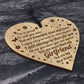 Girlfriend Birthday Gift Card Engraved Heart Anniversary Gift