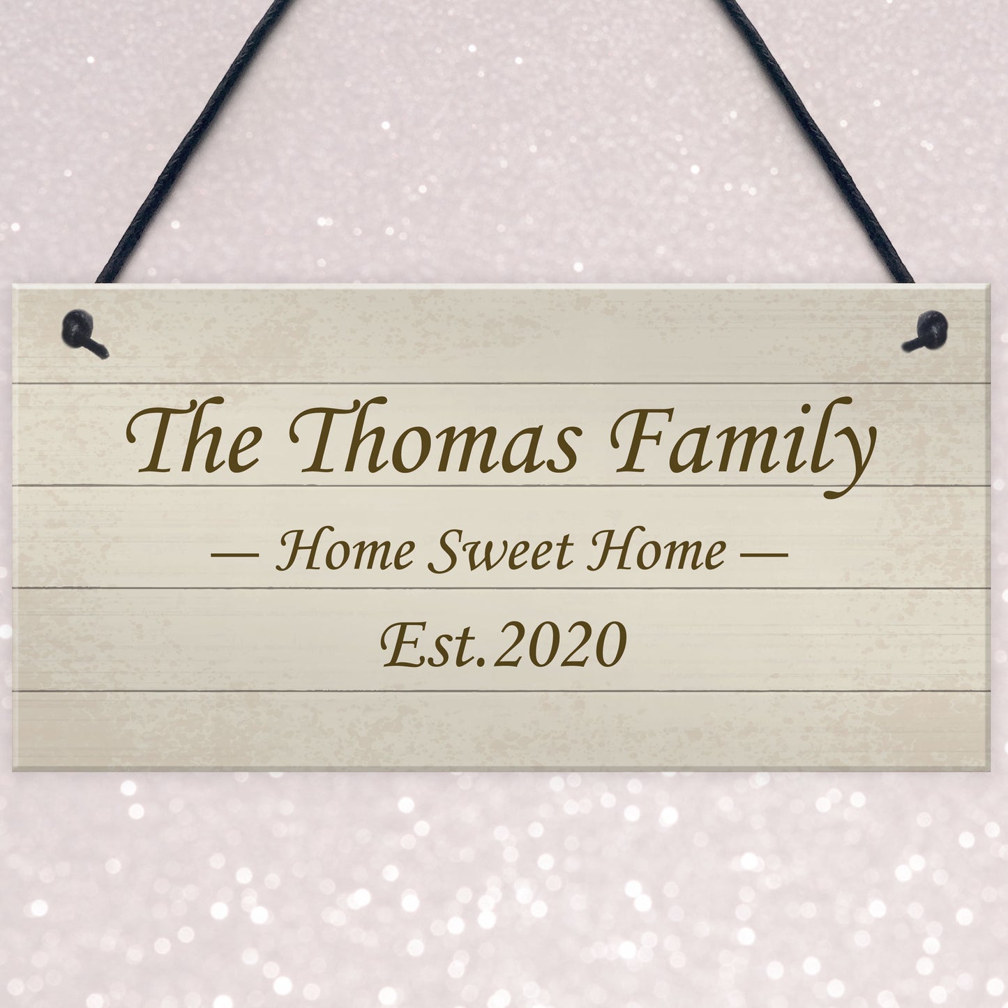 Shabby Chic Decor PERSONALISED Family Gift New Home Plaque