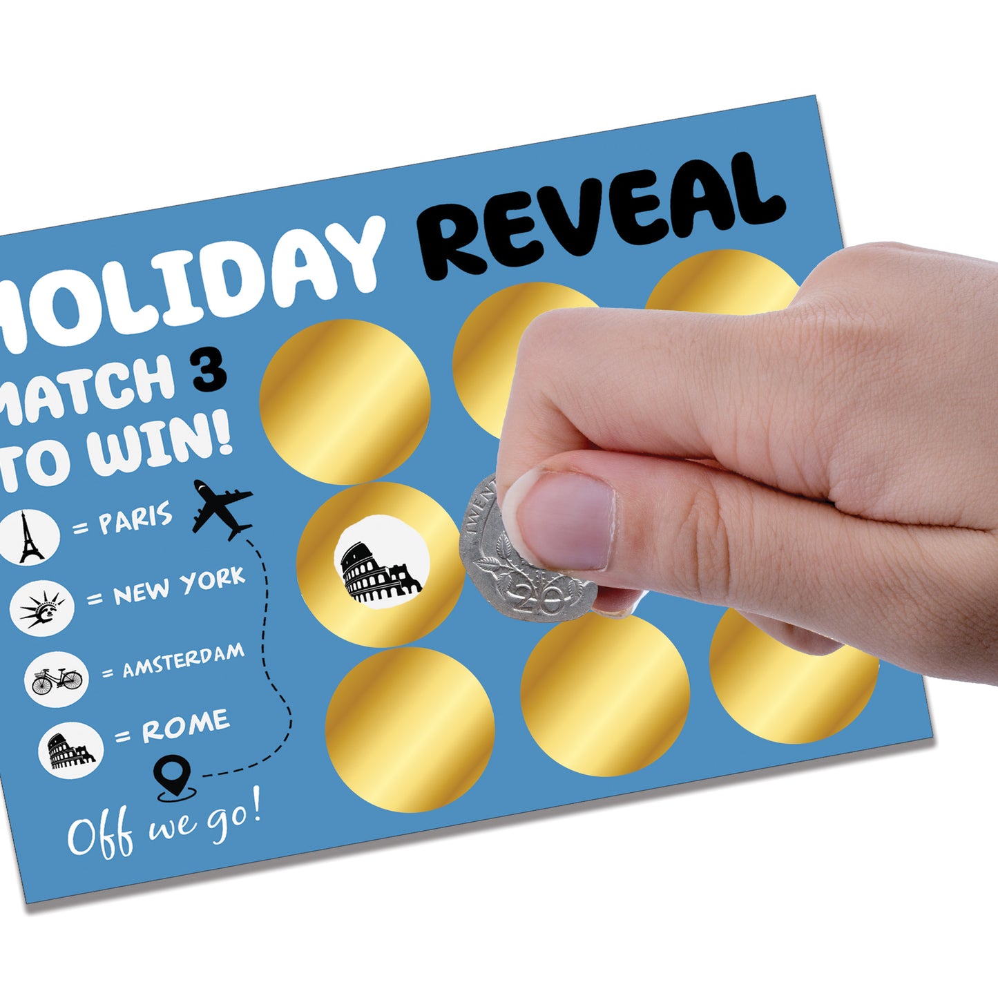 Holiday Reveal Scratch Card Surprise Rome Edition Gift For Him