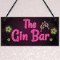 Novelty Gin Bar Sign Neon Effect Home Bar Man Cave Kitchen Sign