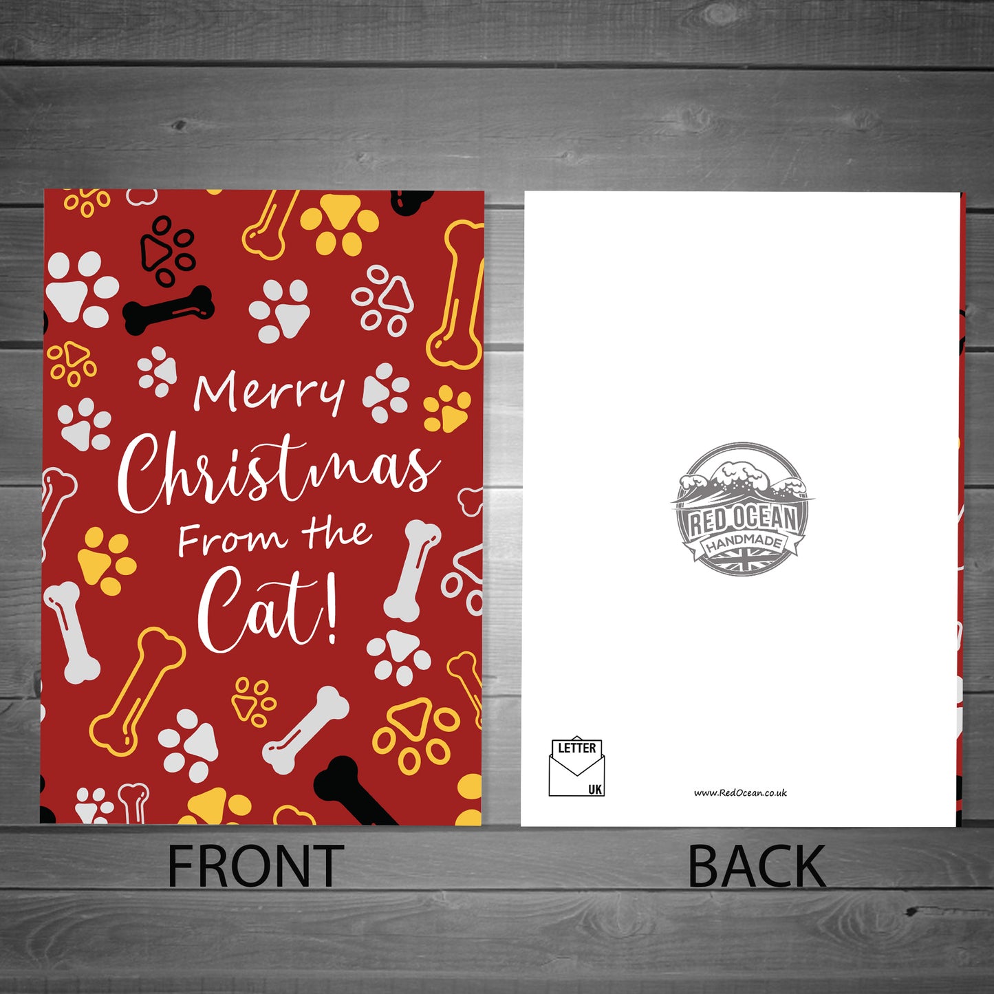 Merry Christmas Card From The Cat Funny Christmas Card For Mum