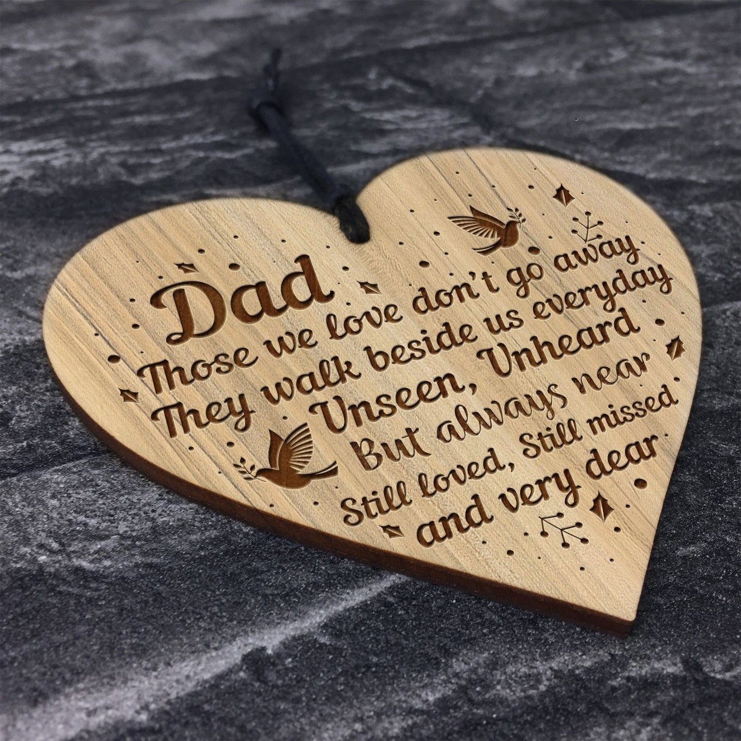 Dad Memorial Engraved Hanging Plaque In Loving Memory Sign
