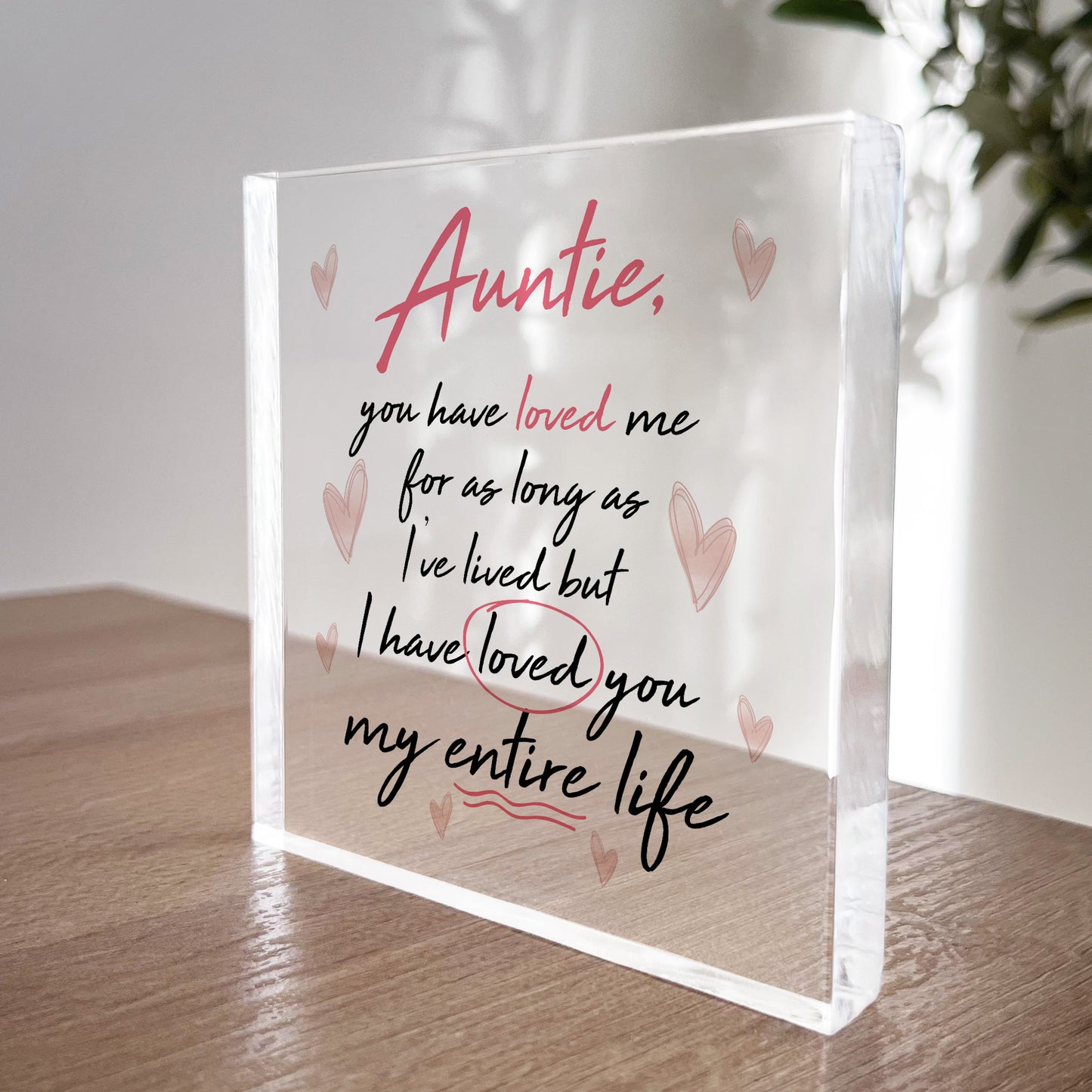 Auntie Gifts For Birthday Christmas Acrylic Block Thank You Gift