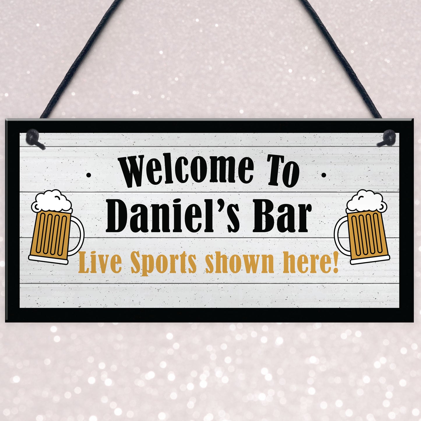 Personalised Hanging Sports Bar Sign Home Bar Pub Man Cave Gift