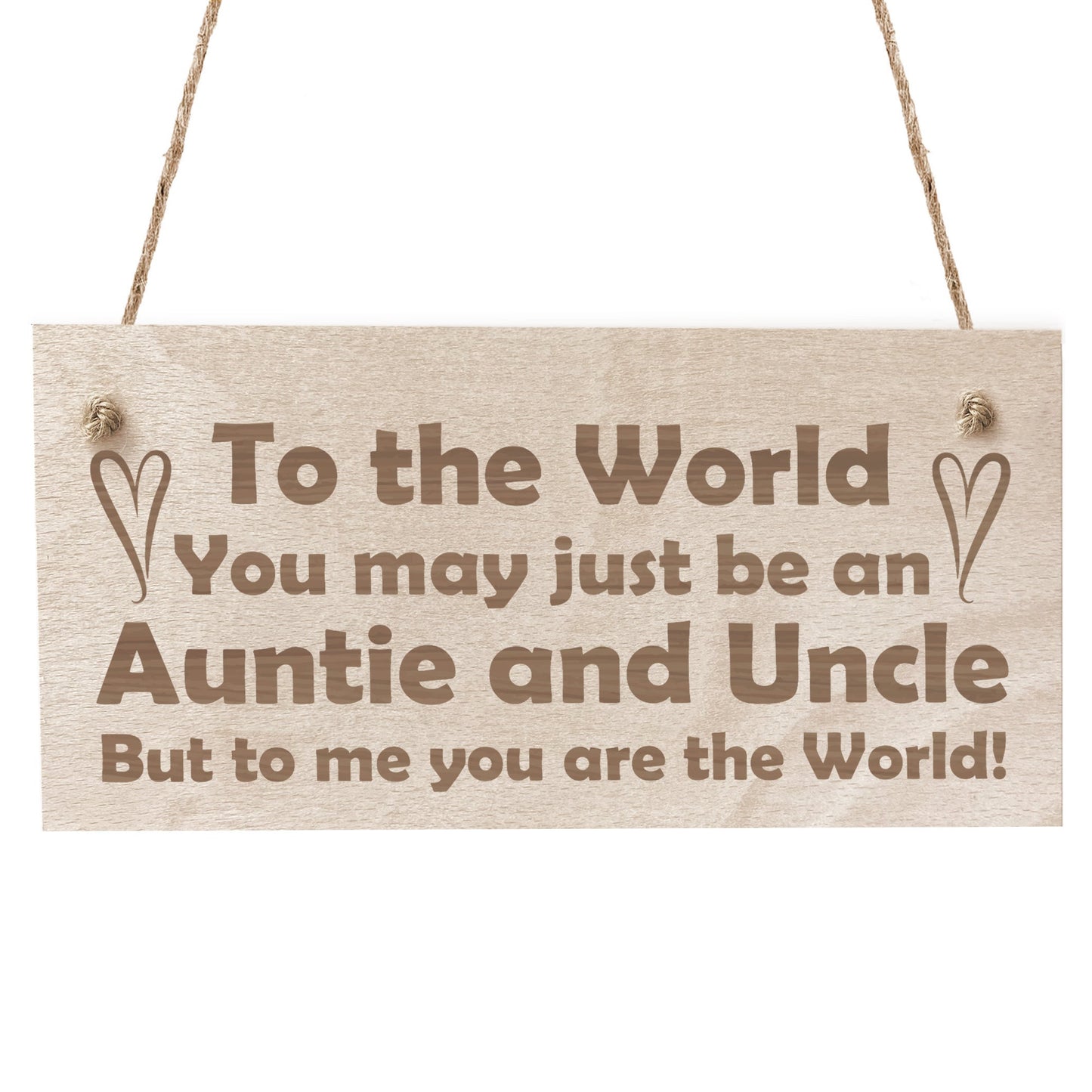 Auntie And Uncle Plaque Engraved Wood Sign Auntie Gift Uncle