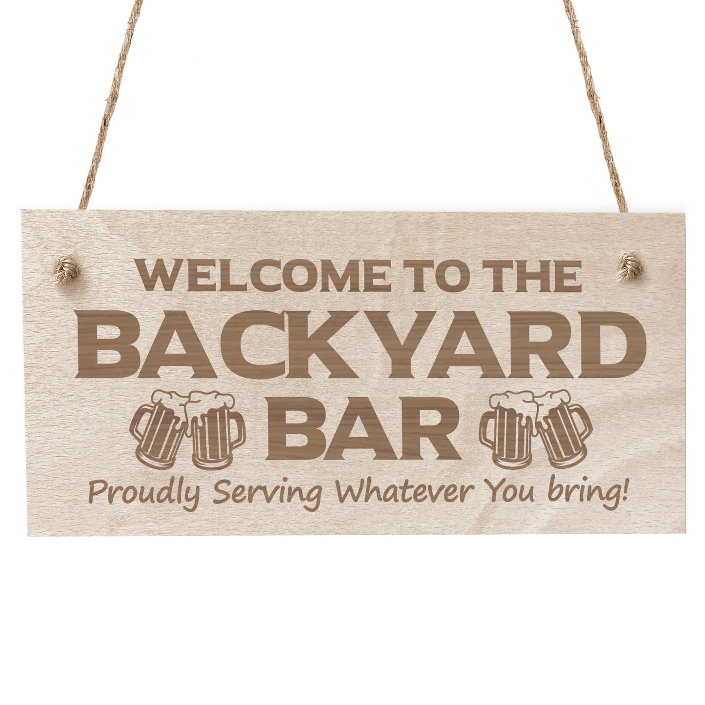Backyard Bar Sign Wooden Engraved Sign Home Bar Sign Man Cave