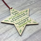 In Memory Brother Memorial Gift Wood Star Christmas Tree Bauble