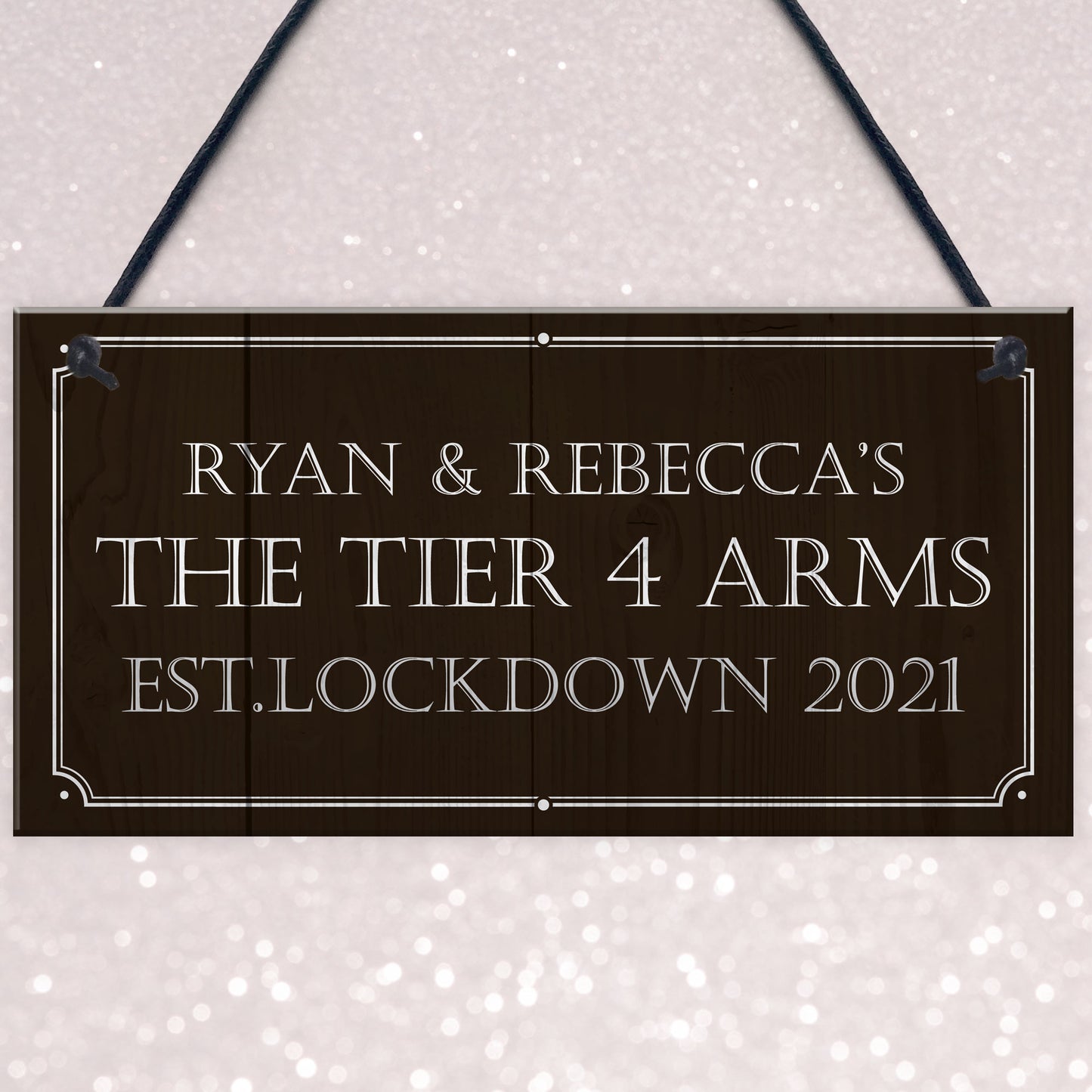 The Tier 4 Arms PERSONALISED Home Bar Man Cave Sign