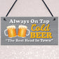 Funny Joke Bar Signs Hanging Wall Plaque COLD BEER Gift For Men