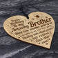Brother Birthday Gifts From Sister Engraved Heart Funny Brother
