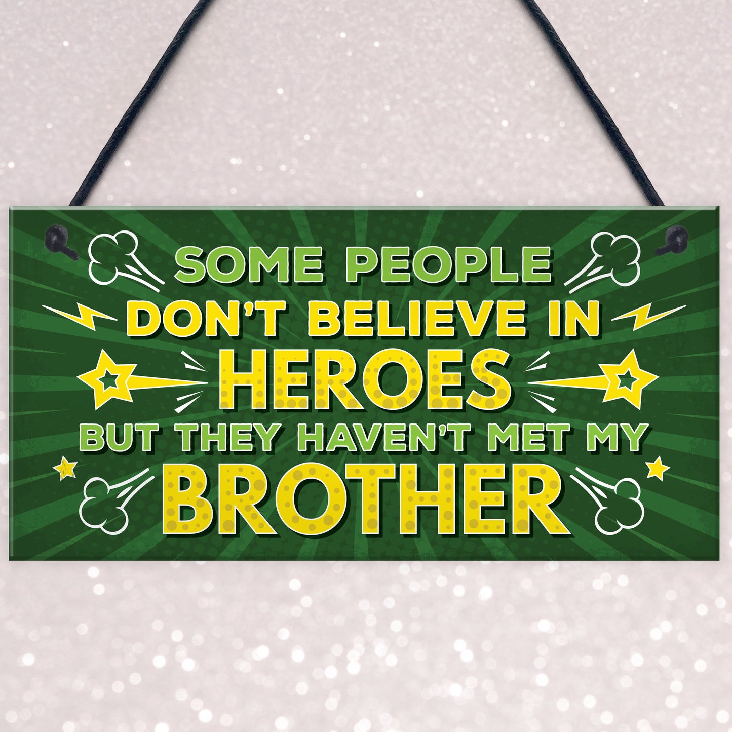 Brother My Hero Family Brother Gifts Novelty Sign Christmas Gift