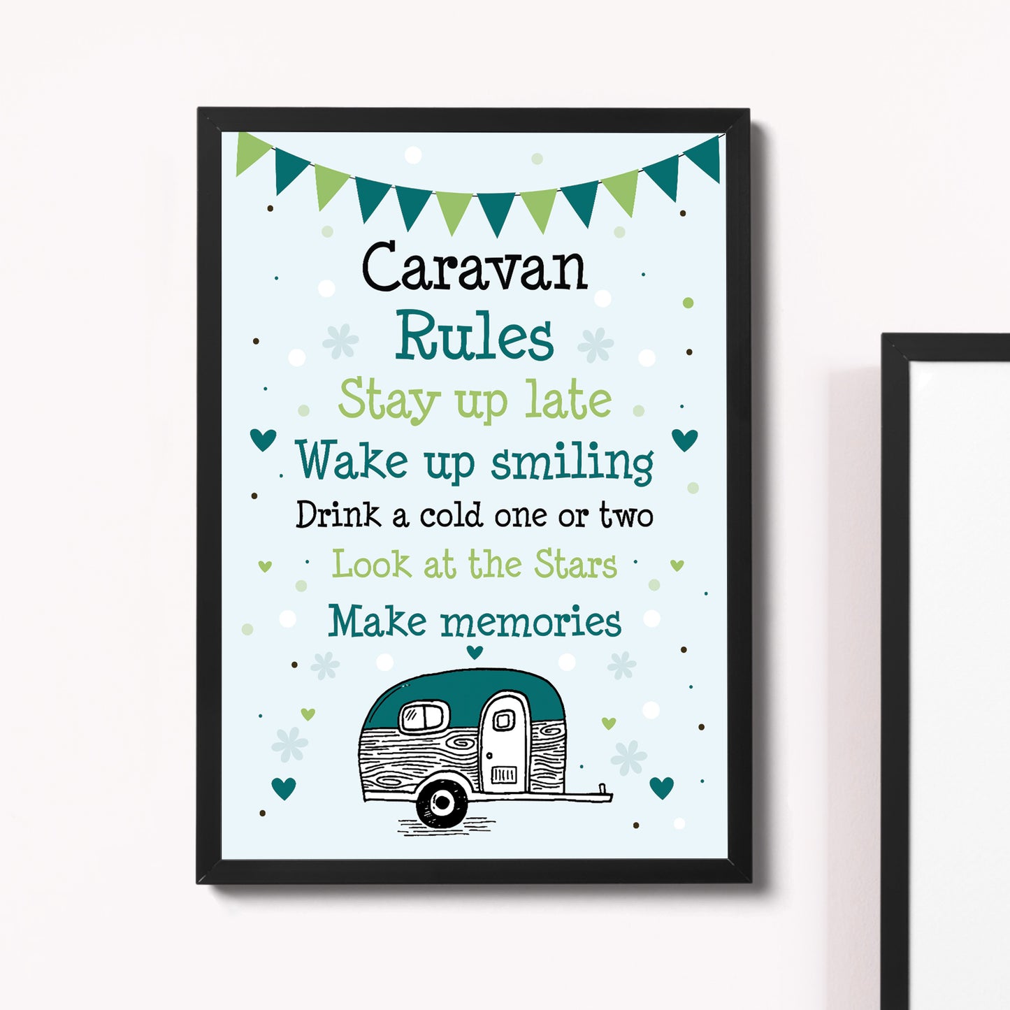 Caravan Rules Sign Novelty Caravan Sign Framed Print Retirement