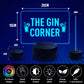 Funny Home Bar Sign The Gin Corner Sign LED Plaque Alcohol Beer