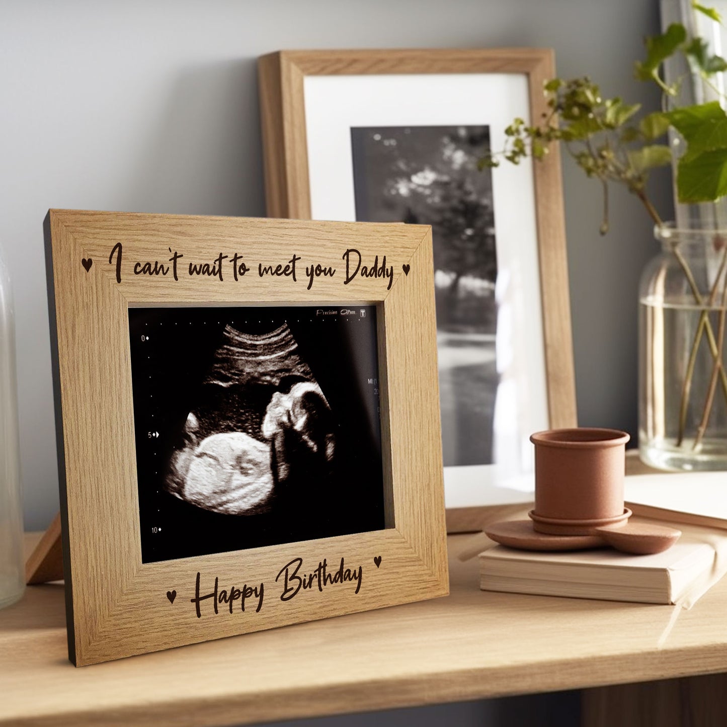 Birthday Gift For New Daddy Wooden Photo Frame Bump Gifts