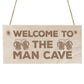 Man Cave Engraved Hanging Plaque Gift For Him Home Bar Garage