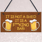 Rude Bar Sign Funny Garden Shed Sign Hanging Door Plaque