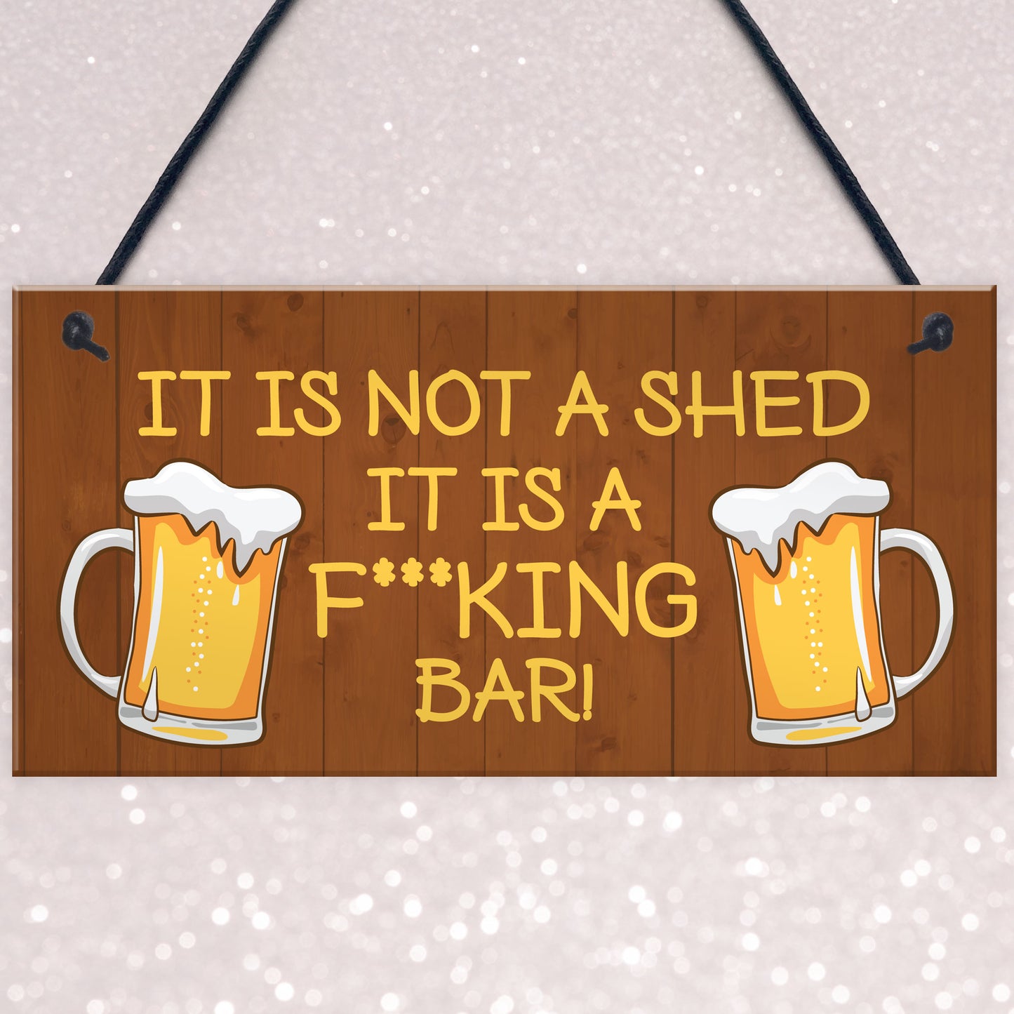 Rude Bar Sign Funny Garden Shed Sign Hanging Door Plaque