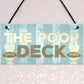 Nautical Bathroom Sign Poop Deck Funny Bathroom Toilet Loo Sign