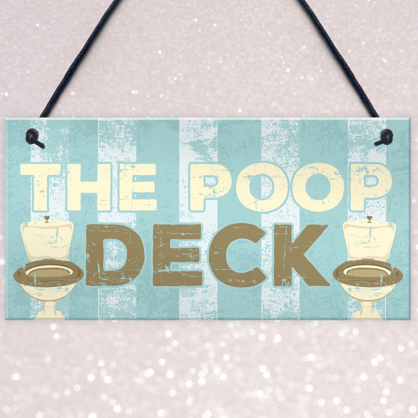 Nautical Bathroom Sign Poop Deck Funny Bathroom Toilet Loo Sign