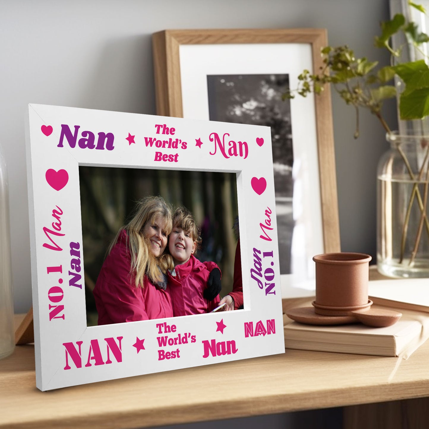 Novelty Nan Gift For Birthday Wooden Photo Frame Nan Photo Frame