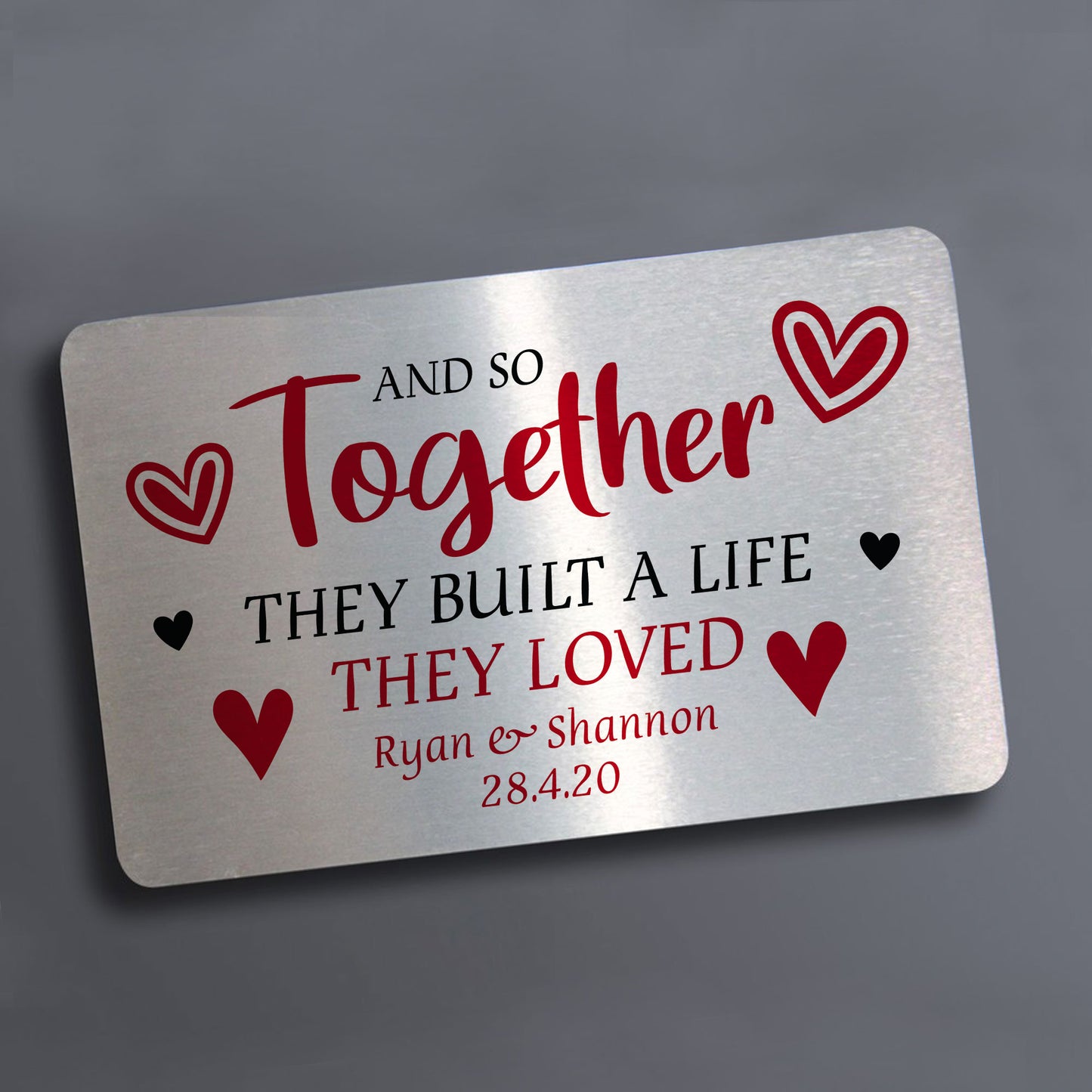 Anniversary Gifts For Him Her Personalised Wallet Insert