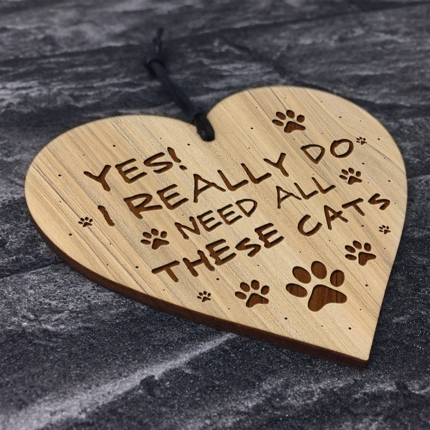 Funny Really Do Need All These Cats Engraved Heart Cat Sign