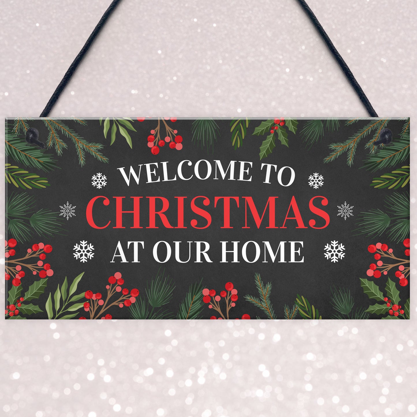 PERSONALISED Christmas Sign SURNAME Novelty Christmas Decoration