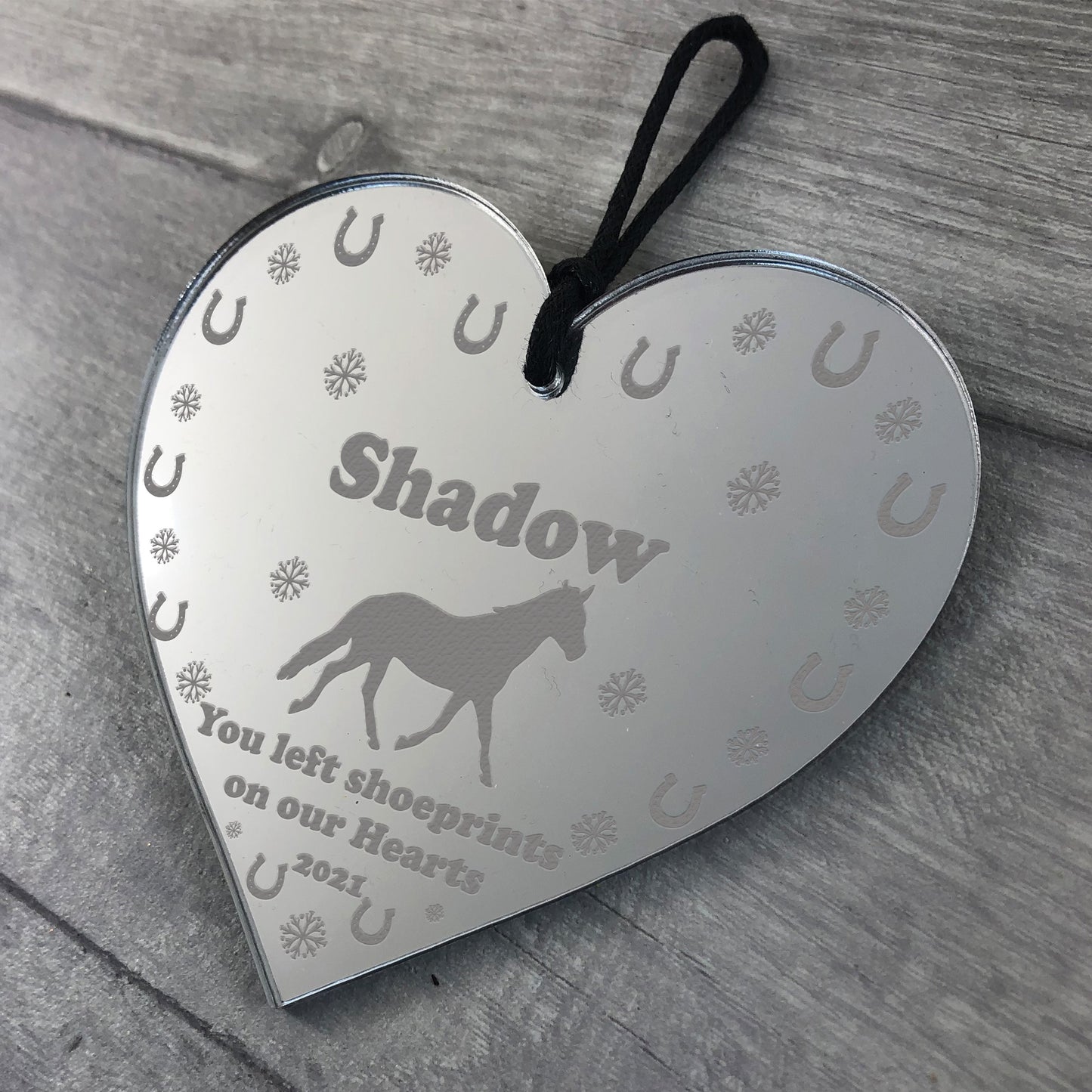 Horse Memorial Gift Hanging Christmas Decoration Personalised