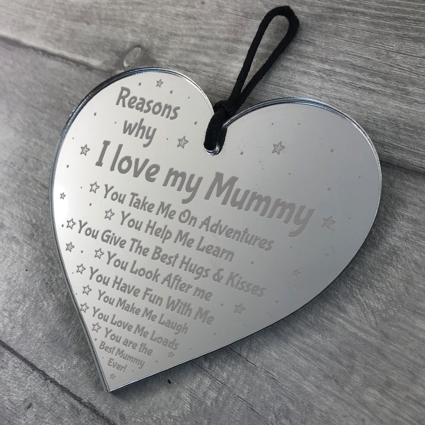 Mum Birthday Christmas Gift From Son Daughter Acrylic Heart Sign