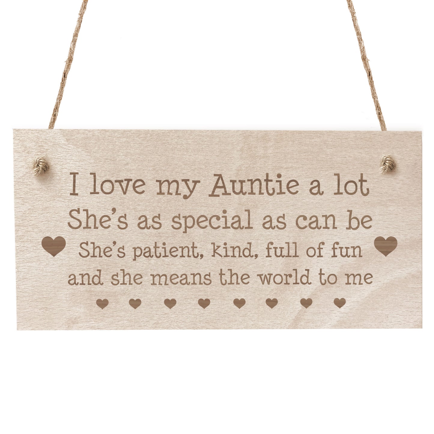 Auntie Gift Engraved Hanging Sign Novelty Auntie Birthday Xmas