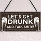 Funny Alcohol Sign Man Cave Home Bar Pub Hanging Plaque