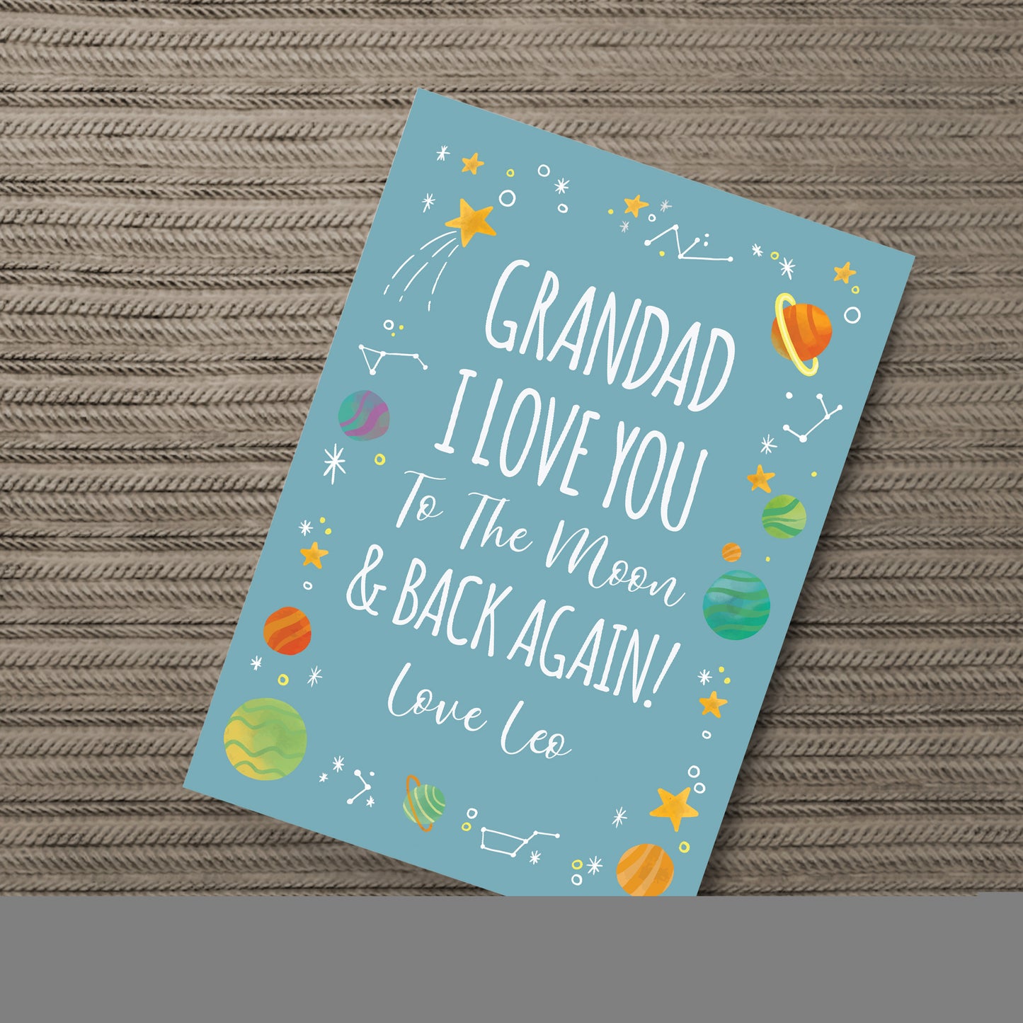 Personalised Grandad Birthday Xmas Gift From Granchildren Print